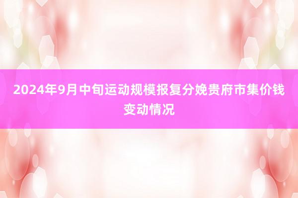 2024年9月中旬运动规模报复分娩贵府市集价钱变动情况